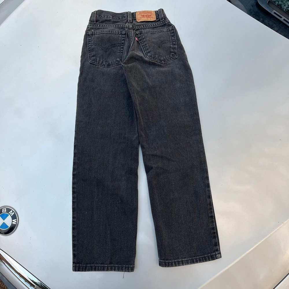Vintage 90s Levi's 550 slim straight black denim jeans jeans - Picture 3 of 12